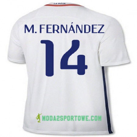 Koszulka Chile M FERNANDEZ Wyjazdowe Stroje Piłkarskie 2016/17 Krótki Rękaw