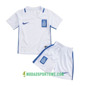 Koszulka Grecja Dziecięcy Domowe Stroje Piłkarskie 2016/17 Krótki Rękaw