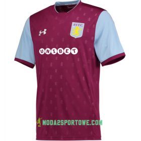 Koszulka Aston Villa Domowe Stroje Piłkarskie 2017/18 Krótki Rękaw