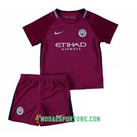 Koszulka Manchester City Dziecięcy Wyjazdowe Stroje Piłkarskie 2017/18 Krótki Rękaw