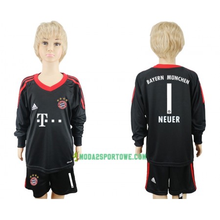 Koszulka Bayern Monachium Neuer 1 Bramkarska Dziecięcy Domowe Stroje Piłkarskie 2017/18 Krótki Rękaw