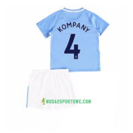 Koszulka Manchester City Vincent Kompany 4 Dziecięcy Domowe Stroje Piłkarskie 2017/18 Krótki Rękaw