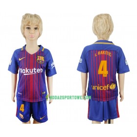 Koszulka FC Barcelona Ivan Rakitic 4 Dziecięcy Domowe Stroje Piłkarskie 2017/18 Krótki Rękaw
