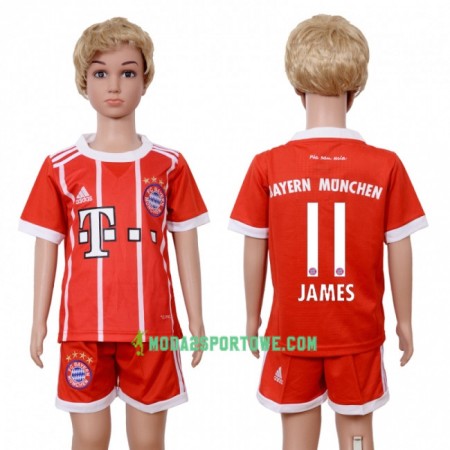 Koszulka Bayern Monachium James Rodriguez 11 Dziecięcy Domowe Stroje Piłkarskie 2017/18 Krótki Rękaw