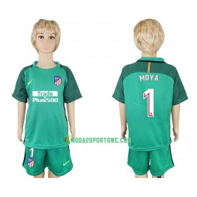 Koszulka Atlético Madryt  Miguel Angel Moya 1 Bramkarska Dziecięcy Domowe Stroje Piłkarskie 2017/18 Krótki Rękaw