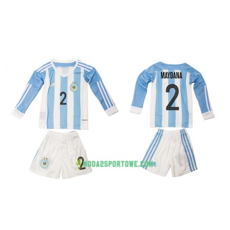 Koszulka Argentyna Maydana 2 Dziecięcy Domowe Stroje Piłkarskie 2016 Długi Rękaw