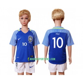 Koszulka Brazylia Pele 10 Dziecięcy Wyjazdowe Stroje Piłkarskie 2016 Krótki Rękaw