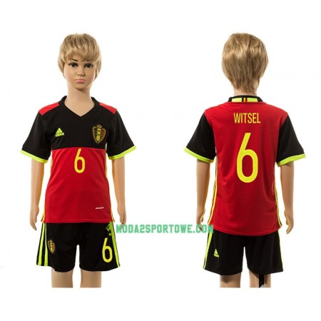 Koszulka Belgia Witsel 6 Dziecięcy Domowe Stroje Piłkarskie 2016 Krótki Rękaw