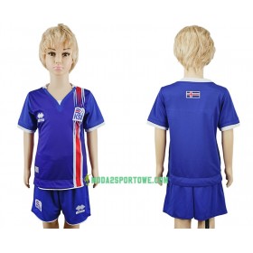 Koszulka Islandia Dziecięcy Domowe Stroje Piłkarskie 2016 Krótki Rękaw