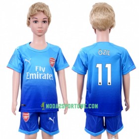 Koszulka Arsenal Mesut Ozil 11 Dziecięcy Wyjazdowe Stroje Piłkarskie 2017/18 Krótki Rękaw