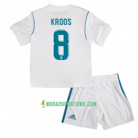 Koszulka Real Madryt Toni Kroos 8 Dziecięcy Domowe Stroje Piłkarskie 2017/18 Krótki Rękaw
