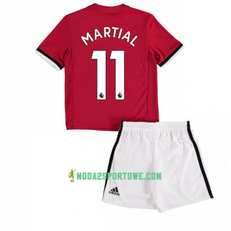Koszulka Manchester United Anthony Martial 11 Dziecięcy Domowe Stroje Piłkarskie 2017/18 Krótki Rękaw