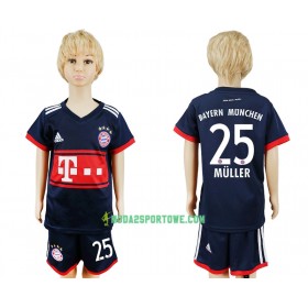 Koszulka Bayern Monachium Thomas Muller 25 Dziecięcy Wyjazdowe Stroje Piłkarskie 2017/18 Krótki Rękaw