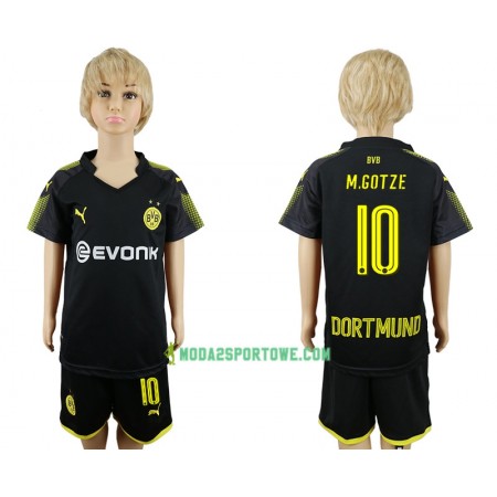 Koszulka Borussia Dortmund Mario Gotze 10 Dziecięcy Wyjazdowe Stroje Piłkarskie 2017/18 Krótki Rękaw