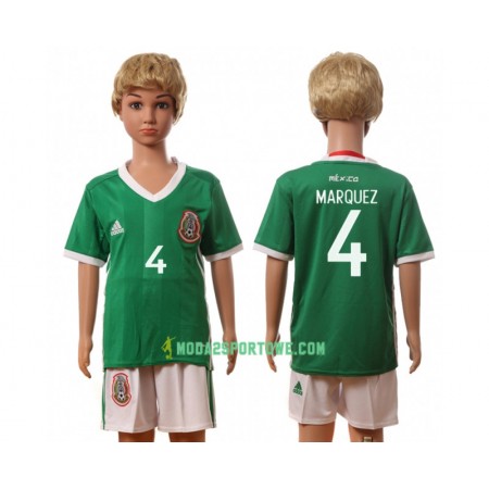 Koszulka Meksyk Marquez 4 Dziecięcy Domowe Stroje Piłkarskie 2016 Krótki Rękaw