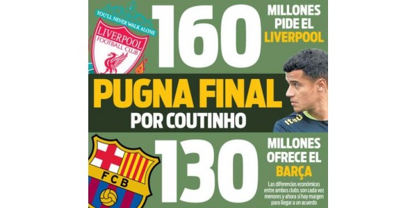 160 milionów euro! Cena Liverpool Coutinho, Barcelona, ​​oferuje 130 milionów euro
